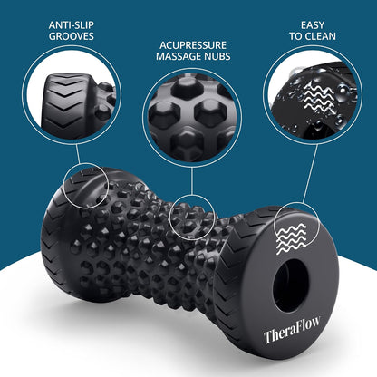 Foot Massager for Plantar Fasciitis Relief - Portable & Lightweight Foot Massager for Neuropathy Pain Relief for Feet, 360° Acupressure Nubs