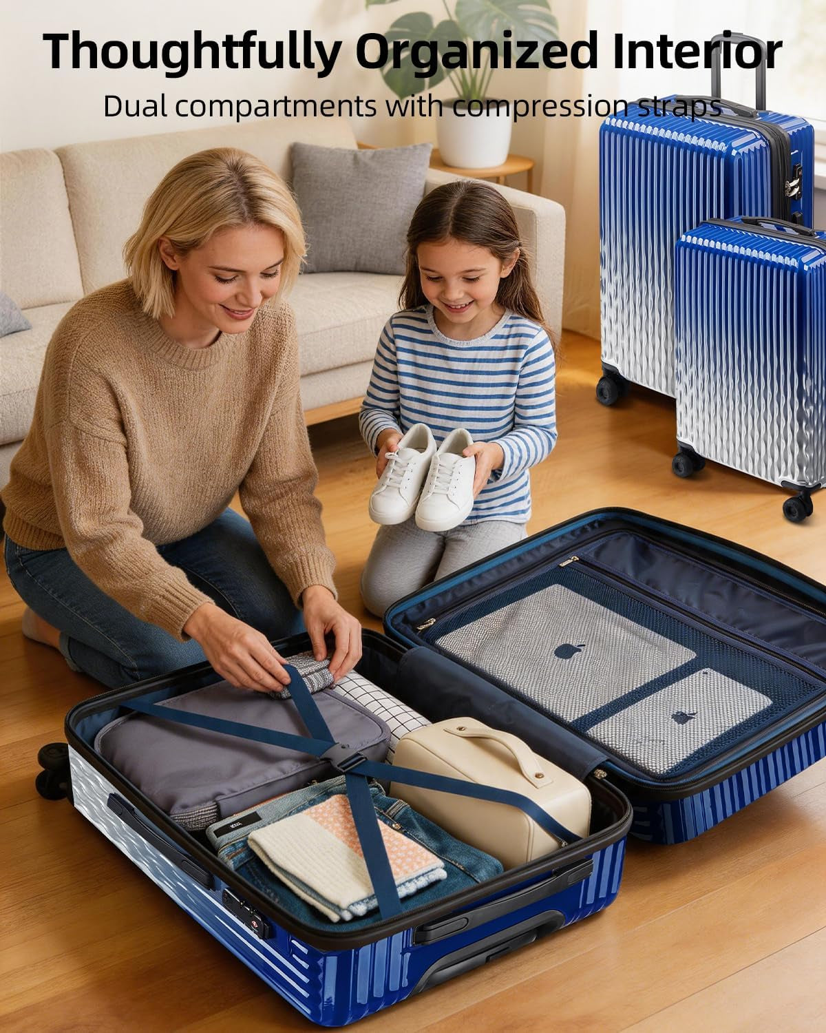 Carry on Luggage 22X14X9 Airline Approved, 20 Inch Expandable Hardside Luggage with Spinner Wheels, Hardshell Small Rolling Suitcase