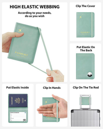 Airtag Passport Holder – Slim RFID Travel Wallet