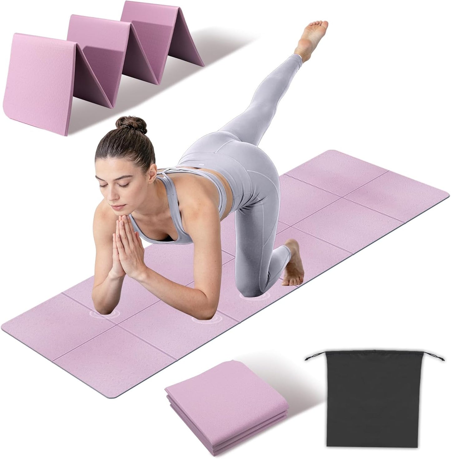Foldable Yoga Mat Thick Non-Slip Exercise Mat
