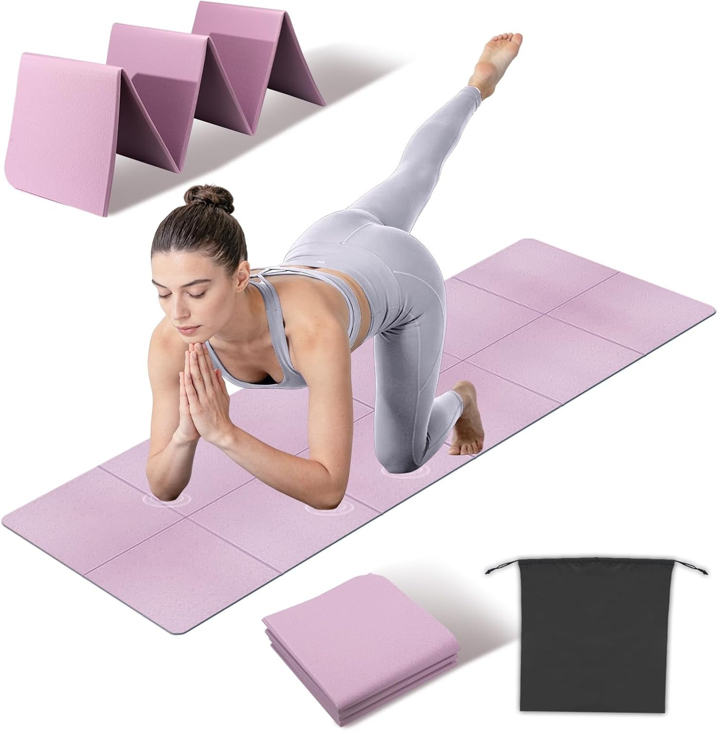 Foldable Yoga Mat Thick Non-Slip Exercise Mat