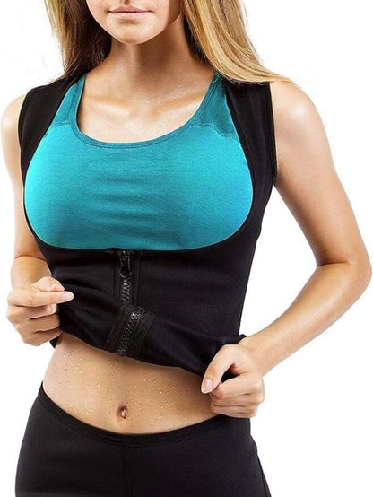 Women'S Fitness Sauna Waist Trainer Vest for Waist Trimming Workouts Gym