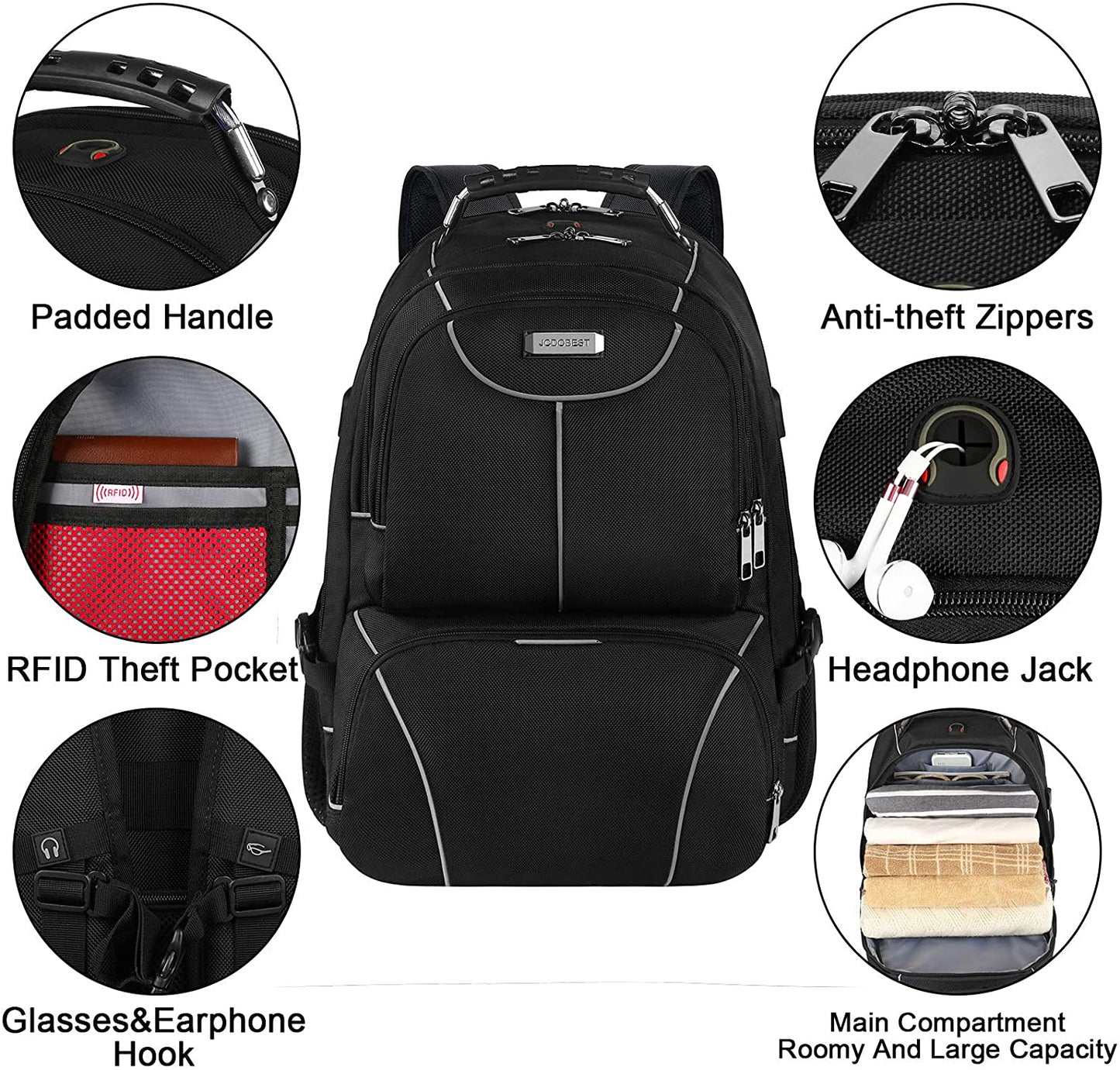 Lunch Bag Backpack, Insulated Cooler Lunch Box Backpack, Extra Large Travel Laptop Backpack TSA Friendly RFID Computer College Bag for Women Men Fits 17.3 Inch Laptop