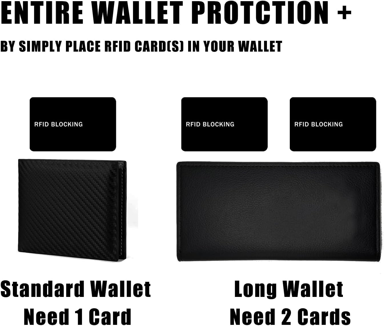 5 Pack RFID Blocking Card Contactless NFC Credit Card ID Protection Safe Bank Card Passport Entire Wallet Purse Shield Protector Blocker Guard (Pack of 5, Black)