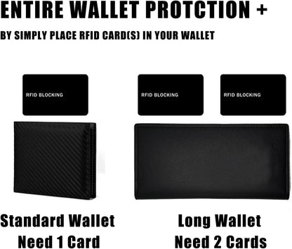 5 Pack RFID Blocking Card Contactless NFC Credit Card ID Protection Safe Bank Card Passport Entire Wallet Purse Shield Protector Blocker Guard (Pack of 5, Black)