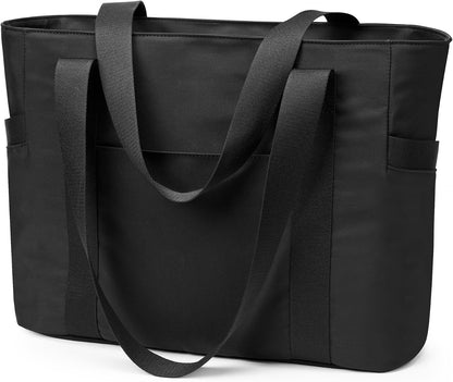 WLLWOO Large Tote Bag, 14” Laptop Work Travel Bag with Trolley Sleeve