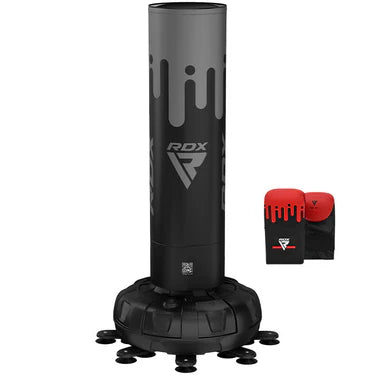 RDX F9 6ft Adults Free Standing Punch Bag With Bag Mitts For Training & Workout Set