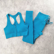 Solid Color Ladies Fitness Short-sleeved Yoga Suit