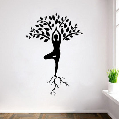 Yoga wall sticker dance