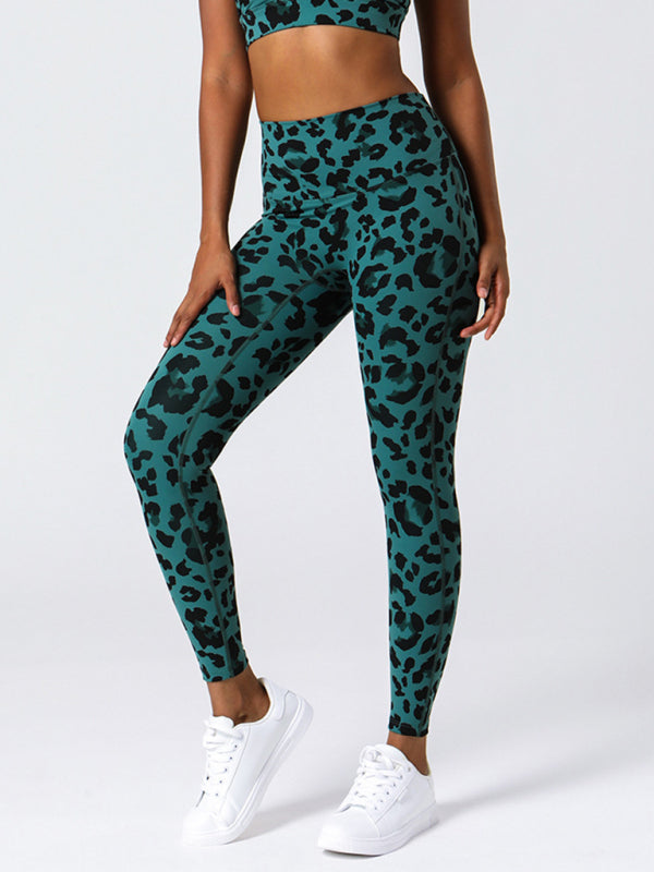 High Waist Pants Hip Lift Yoga Fitness Pants Elastic Waist Slimming