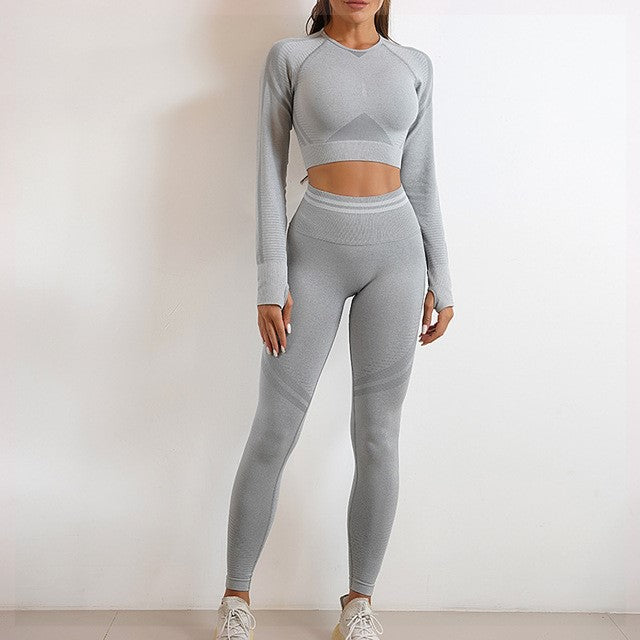 Seamless Sports Set For Women Workout Outfit Booty Yoga Pant