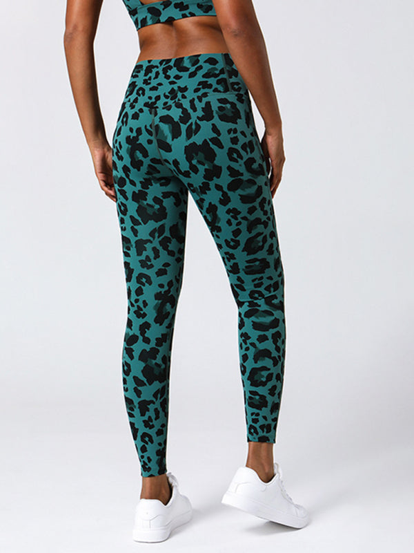 High Waist Pants Hip Lift Yoga Fitness Pants Elastic Waist Slimming