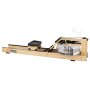 Water Rowing Machine; Oak Wood Water Rower with LCD Monitor Resistance Wooden Rower for Home Use 264 LBS Capacity