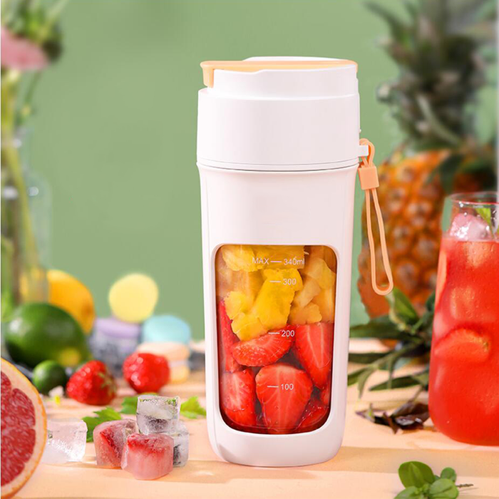 Portable Wireless Blender With The Straw; USB Travel Juice Cup Baby Food Mixing Juicer Machince With Updated 8 Blades