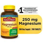 Nature Made Magnesium Oxide 250 mg Tablets;  Dietary Supplement;  300 Count