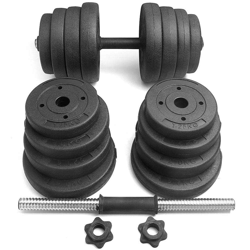 Weight Dumbbell Set Adjustable Cap Gym;  Home Barbell Plates Body Workout;  66 Lbs