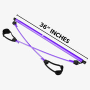 2 Latex Exercise Resistance Band - 2-Section Sticks - All-in-one Strength Weights Equipment for Body Fitness Squat Yoga