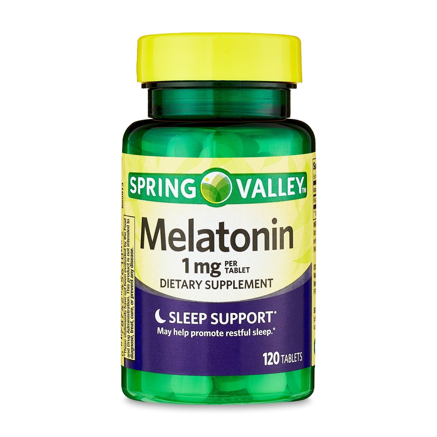 Spring Valley Melatonin Tablets Dietary Supplement;  1 mg;  120 Count