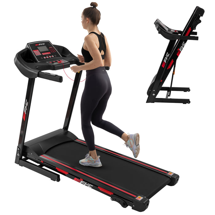 FYC Folding Treadmill for Home - 330 LBS Weight Capacity Running Machine with Incline/Bluetooth;  3.5HP 16KM/H Max Speed Foldable Electric Treadmill Easily Assembly;  Home Gym Workout Exercise