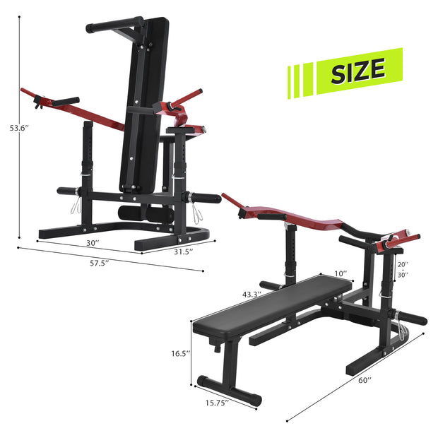 Weight Chest Press Bench - Weight Bench Press Machine 11 Adjustable Positions Flat Incline for Chest &amp; Arm Ab Workout; Home Gym Equipment Combined Max 2000 LB