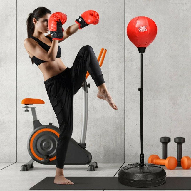 Adults Hand-Eye Coordination Ability Adjustable Height Boxing Punching Bag Stand Set