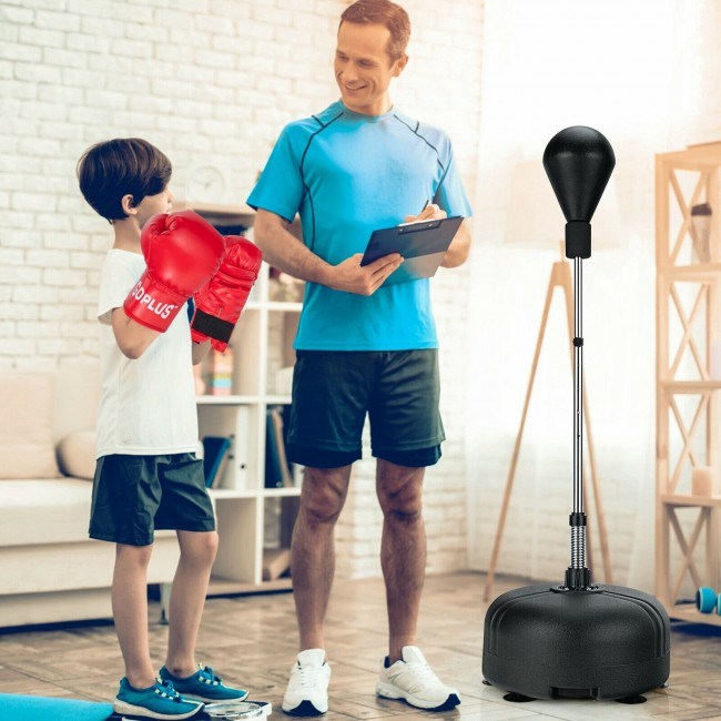 Adults Hand-Eye Coordination Ability Adjustable Height Boxing Punching Bag Stand Set
