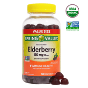 Spring Valley Elderberry Gummy Supplements;  50 mg;  120 Count