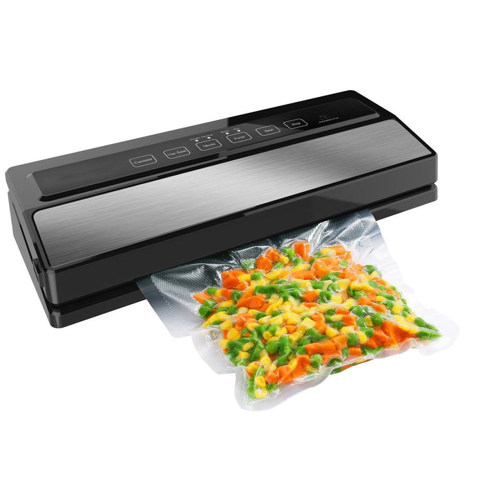 Vacuum Sealer; 6 in 1 Vacuum Sealer with Dry/Wet Mode for Food Preservation; Food Sealer with External Vacuum System; Including Cutter Starter Kit Roll and Stand