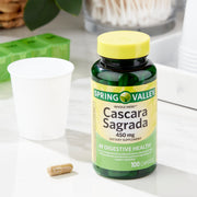 Spring Valley Whole Herb Cascara Sagrada Dietary Supplement;  450 mg;  100 Count
