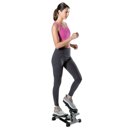 Mini Stepper with Monitor - Low Impact Black and Gray Stepper- Great Design for at Home Workouts - Step Machines
