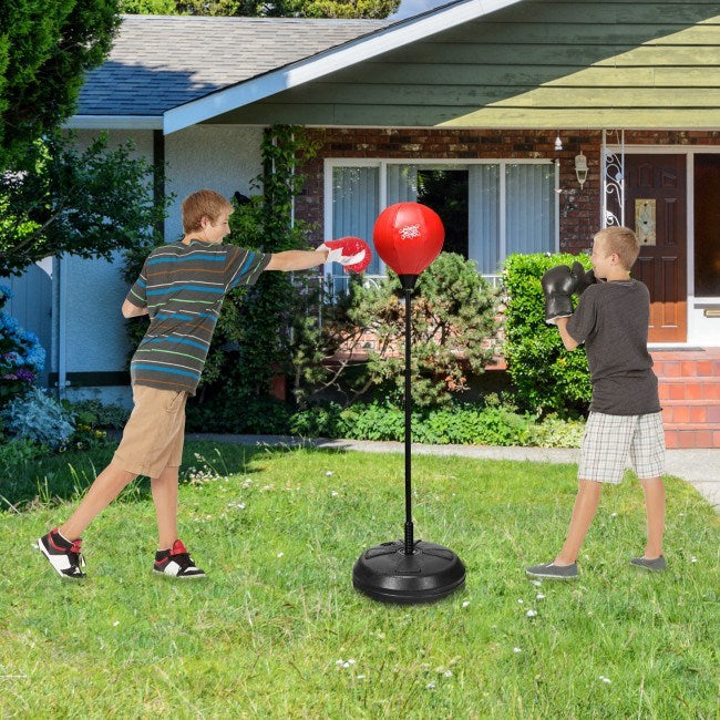 Adults Hand-Eye Coordination Ability Adjustable Height Boxing Punching Bag Stand Set