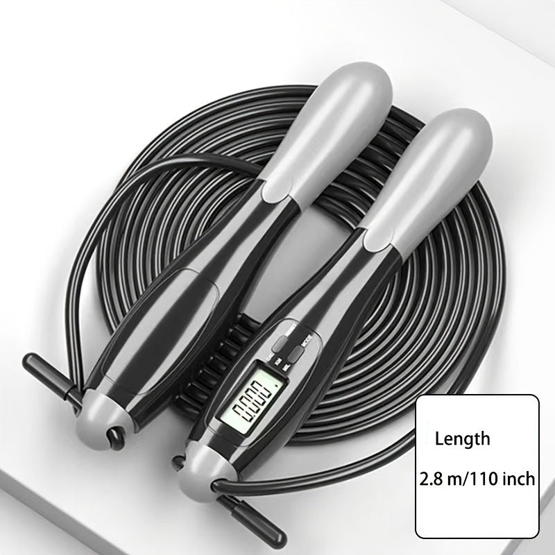 1pc Gym Fitness Smart Jump Rope With LCD Screen Counting Speed Skipping 2.8 M / 9.18ft