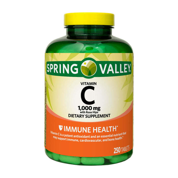 Spring Valley Vitamin C with Rose Hips Tablets Dietary Supplement;  1; 000 mg;  250 Count
