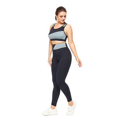 Summer Plus Size Women's Stitching Sports Fitness Yoga Clothes