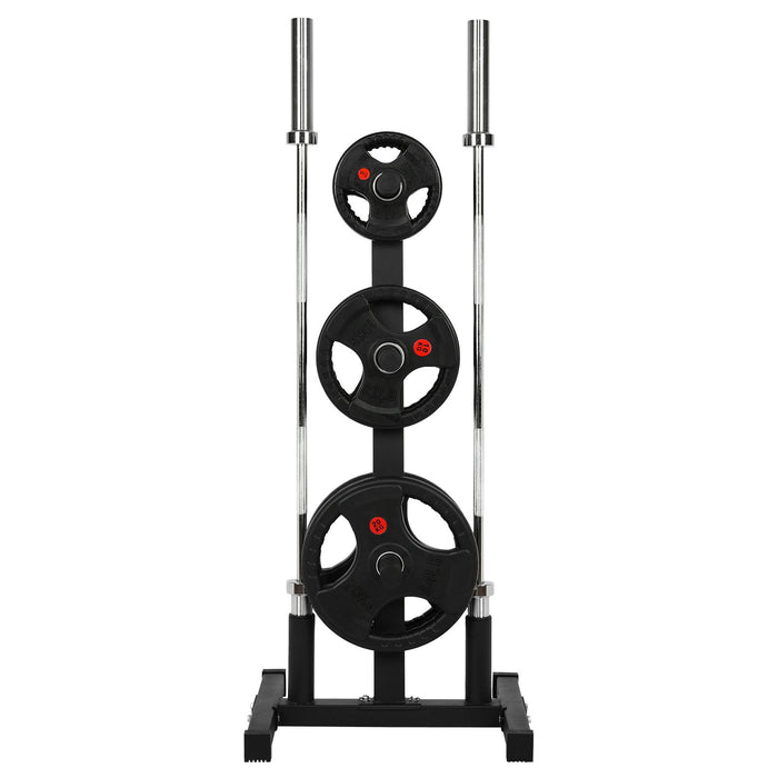 Olympic Weight Plate Rack For 2in Plates Vertical Bar Holder For Home Gym