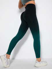 Women's Seamless Gradient Slim Body Quick-drying Sexy Peach Hip Sports Fitness Pants