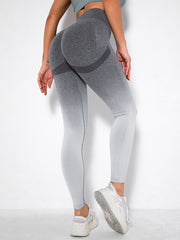 Women's Seamless Gradient Slim Body Quick-drying Sexy Peach Hip Sports Fitness Pants