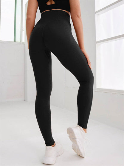 Women's Solid Color High Waist Training Sport Yoga Fitness Pants