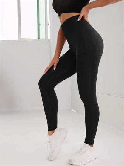 Women's Solid Color High Waist Training Sport Yoga Fitness Pants